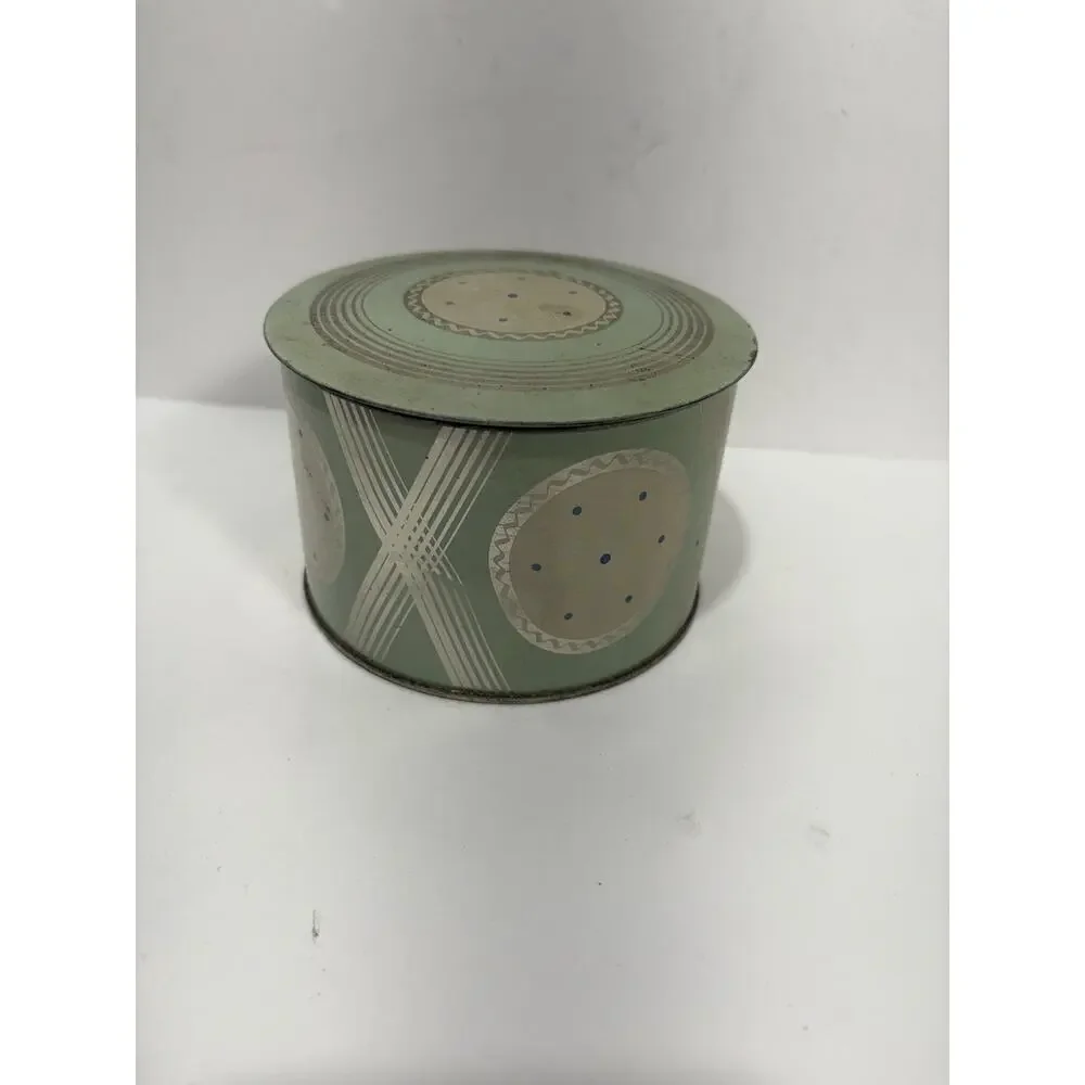 Darnee Gardenia Perfumed Bath Powder Large 7 Oz In Vintage Aqua Blue Tin Sealed‎